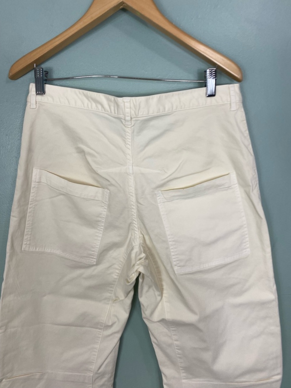 Nili Lotan Shon Pants Barrel Slouchy Ivory Cream Size 8 - Picture 6 of 7
